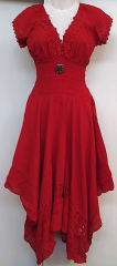 Vestido rojo en punta 0