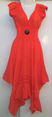 Vestido naranja en punta