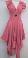 VESTIDO PALO ROSA EN PUNTA 0
