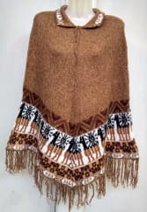 Poncho de lana de alpaca