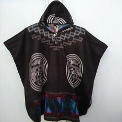 PONCHO ÉTNICO NEGRO