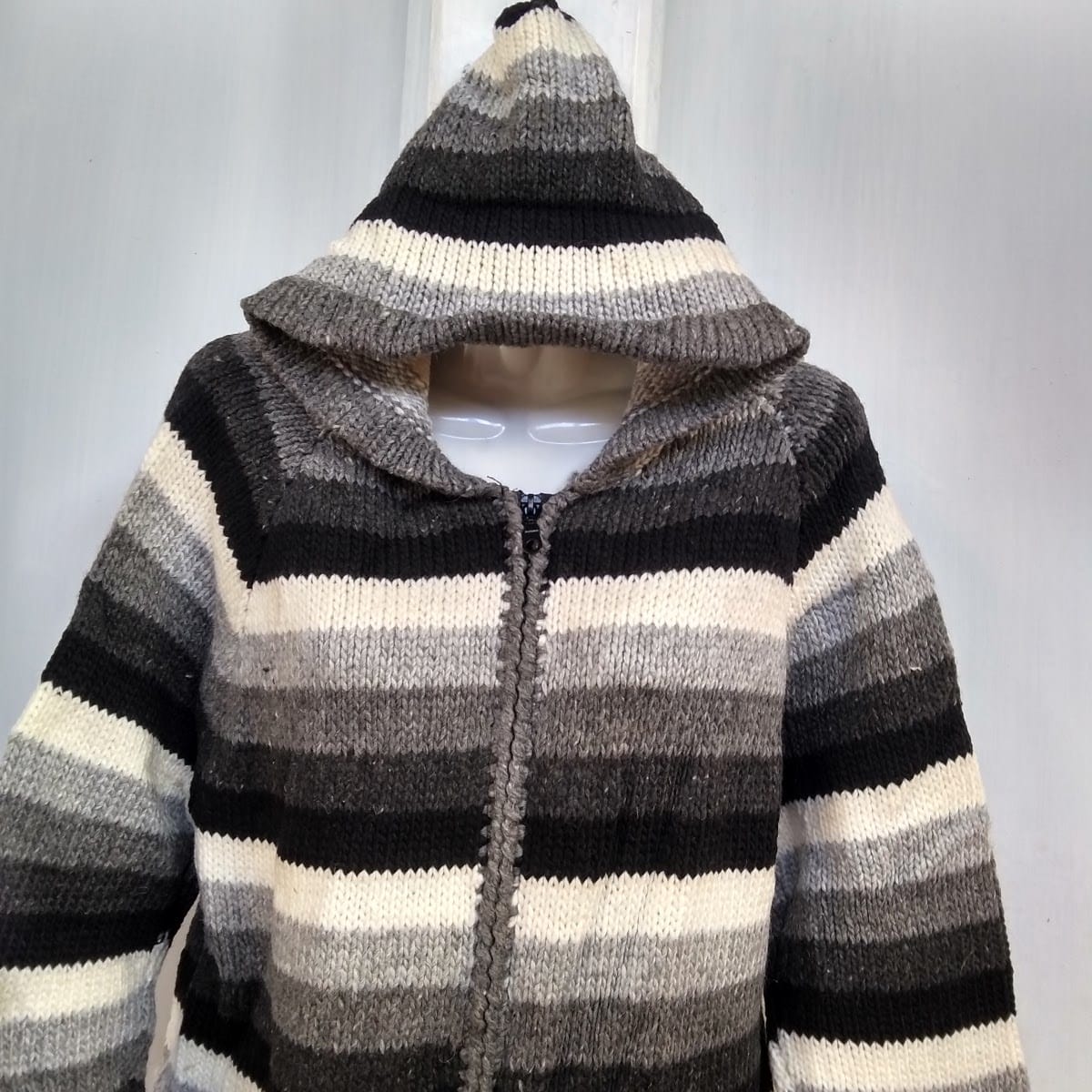 CHAQUETA DE LANA OVEJA RAYADO GRIS2