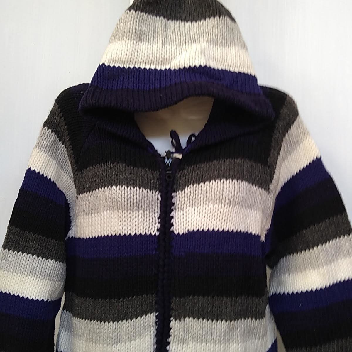 CHAQUETAS DE LANA DE OVEJA  AZUL GRIS2