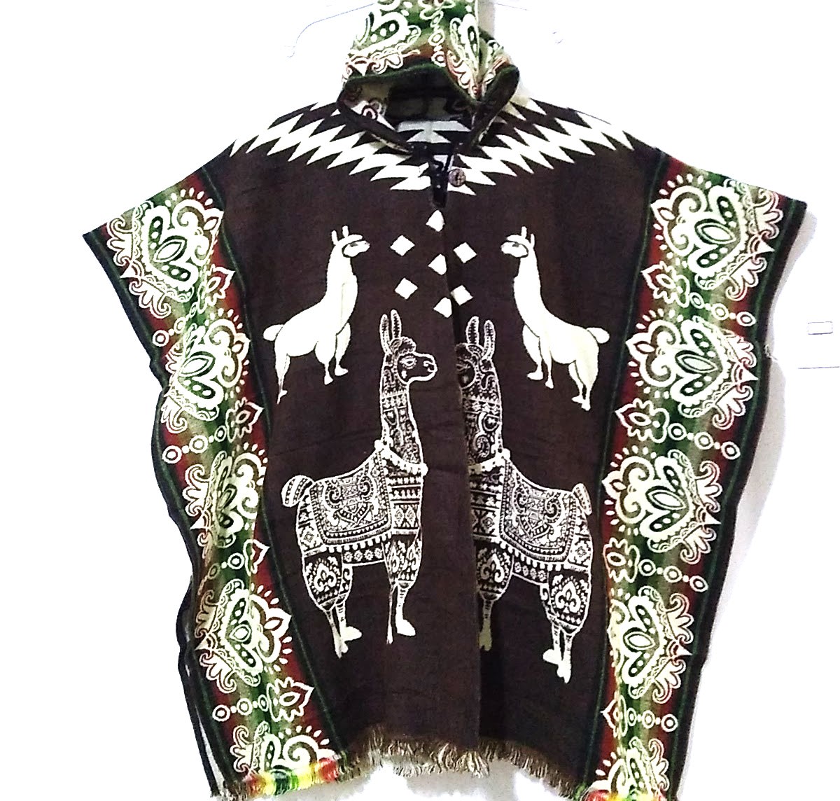 PONCHO DE ALPACA CAFE1