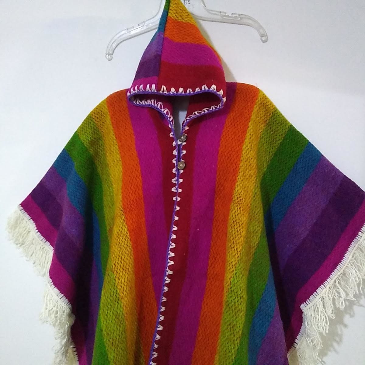 RUANA DE LANA OVEJA ARCO IRIS2