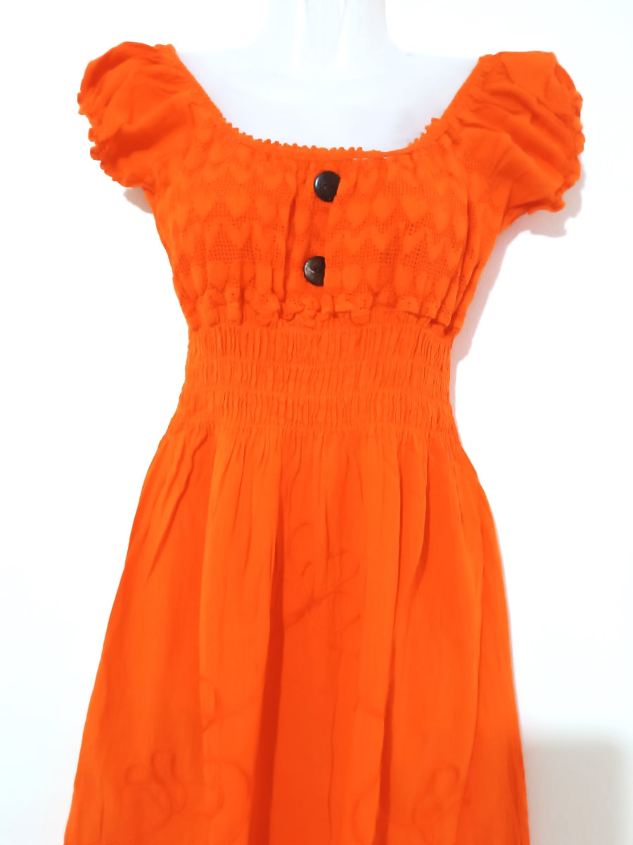 <VESTIDO LARGO NARANJA -32