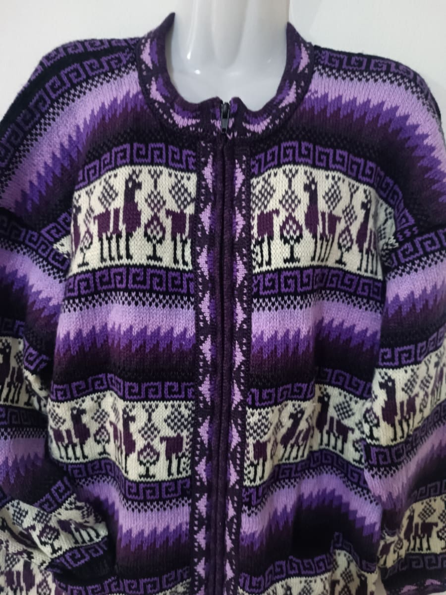 CHOMPA TARJETA  LILA DE ALPACA2