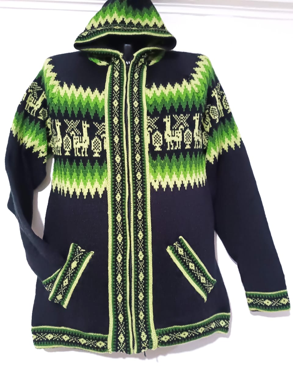 CHOMPA ALPACA VERDE NEGRO1