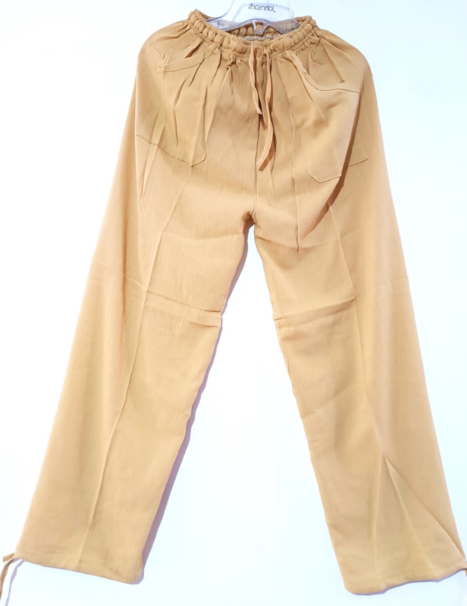 PANTALÓN ALGODÓN AMARILLO LISO1