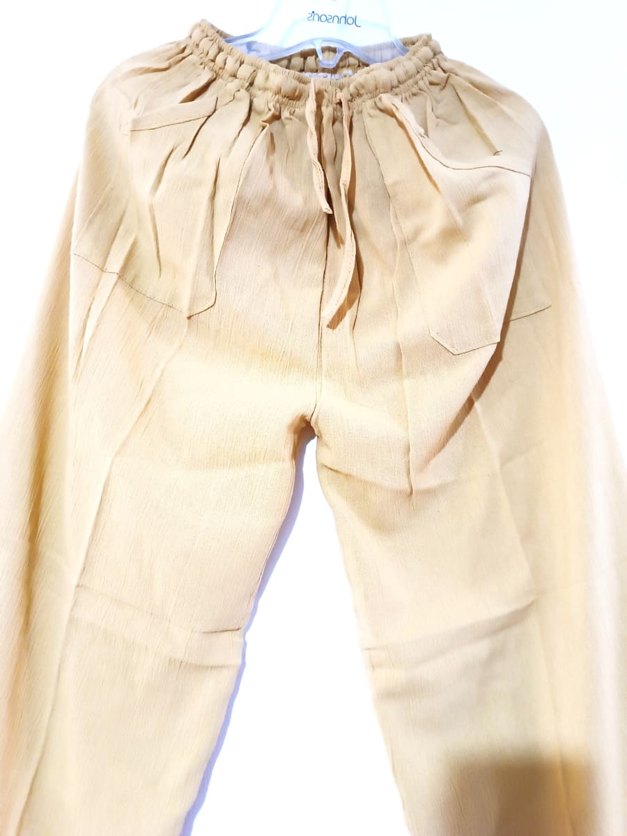 PANTALÓN ALGODÓN AMARILLO LISO2
