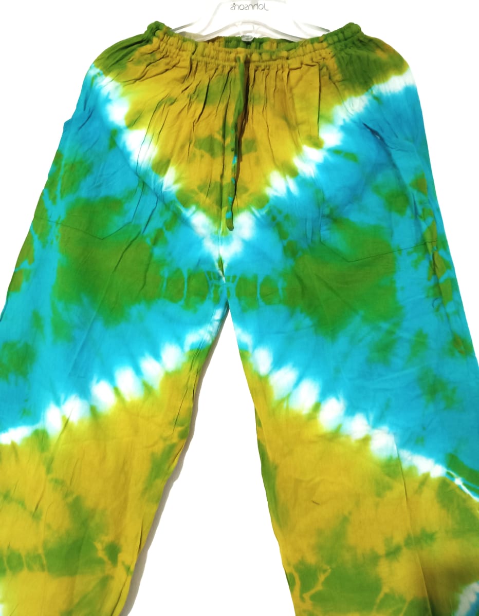 PANTALÓN MANCHADO  DE ALGODÓN  VERDE LIMÓN2