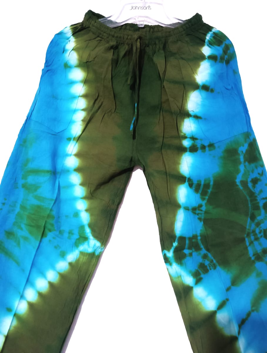 PANTALÓN DE ALGODÓN MANCHADO  VERDE ALIPSO2