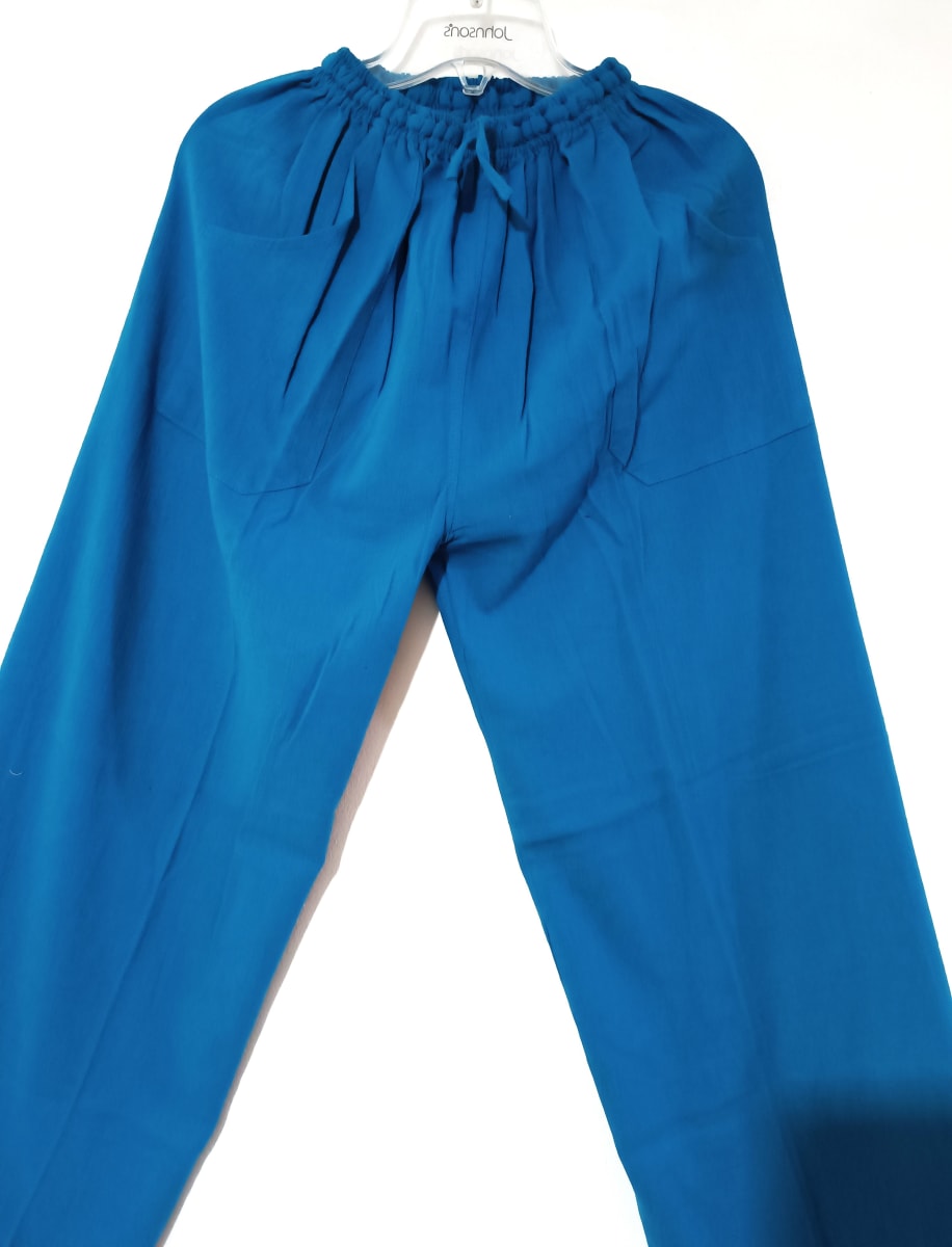 PANTALÓ ALGODÓN TURQUEZA  LISO2