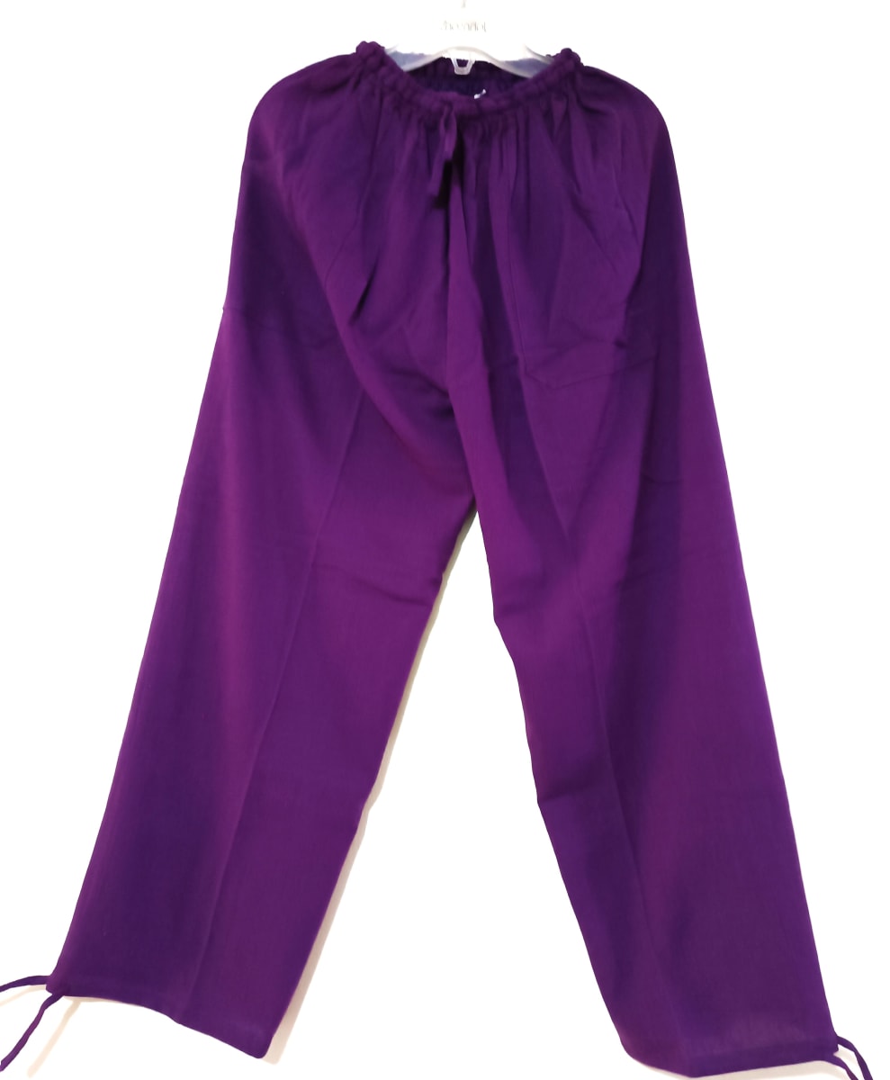 PANTALÓN DE ALGODÓN  MORADO LISO1
