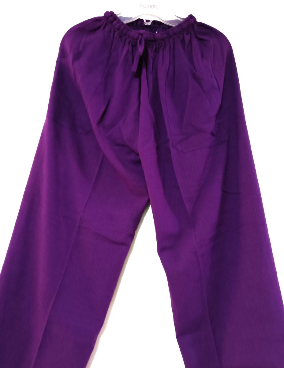 PANTALÓN DE ALGODÓN  MORADO LISO2