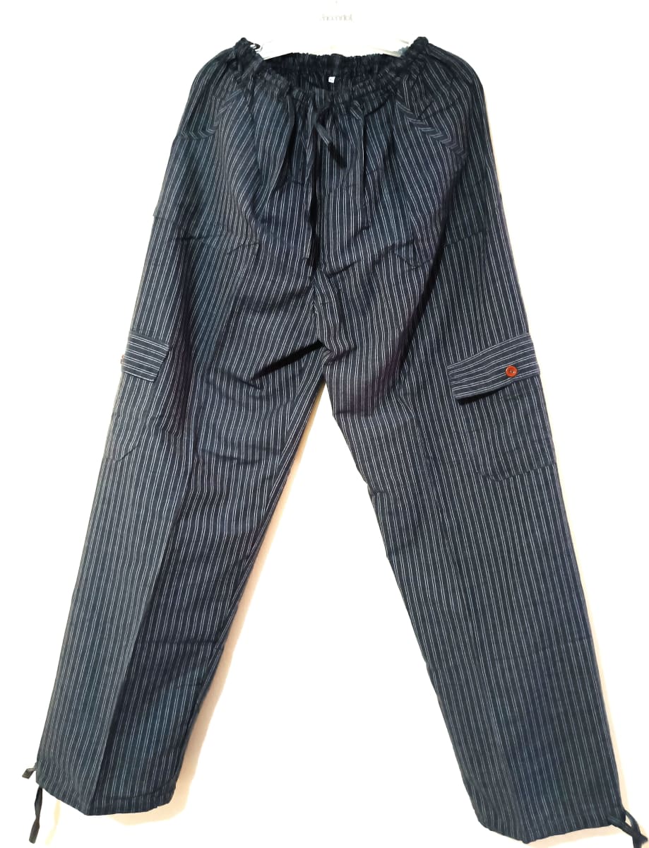 PANTALÓN DE ALGODON  PLOMO RAYADO1