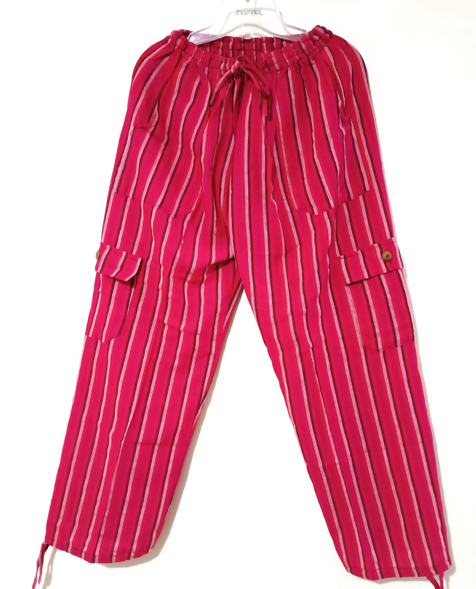 PANTALÓN RAYADO ROSADO ALGODÓN1