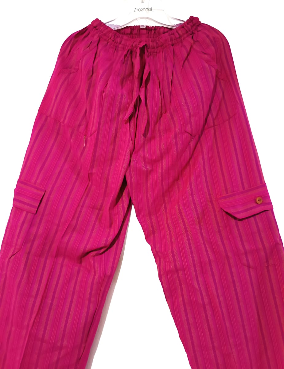 PANTALÓN RAYADO FUCSIA ALGODÓN2