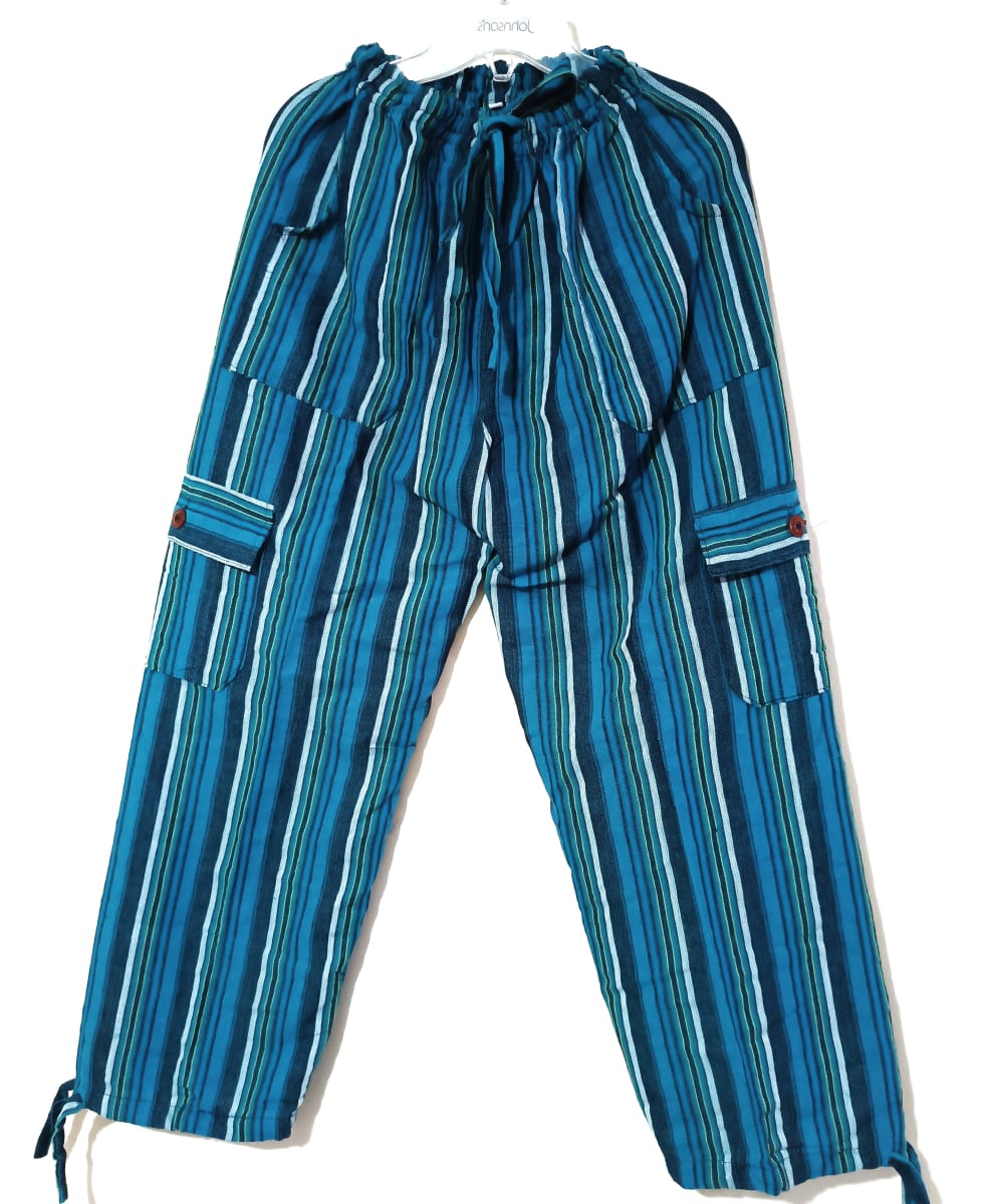 PANTALÓN  AZULINO RAYADO ALGODÓN1