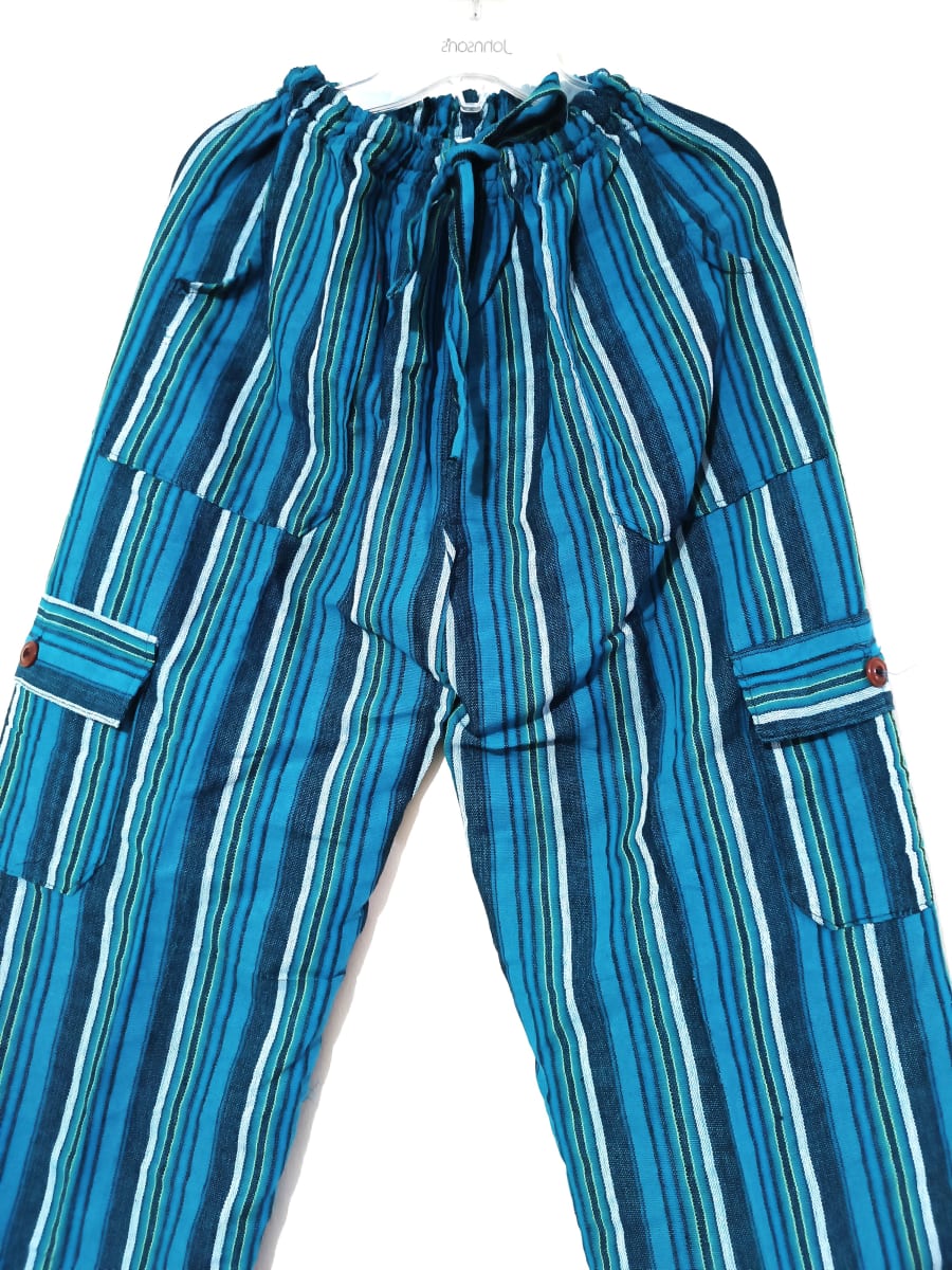 PANTALÓN  AZULINO RAYADO ALGODÓN2
