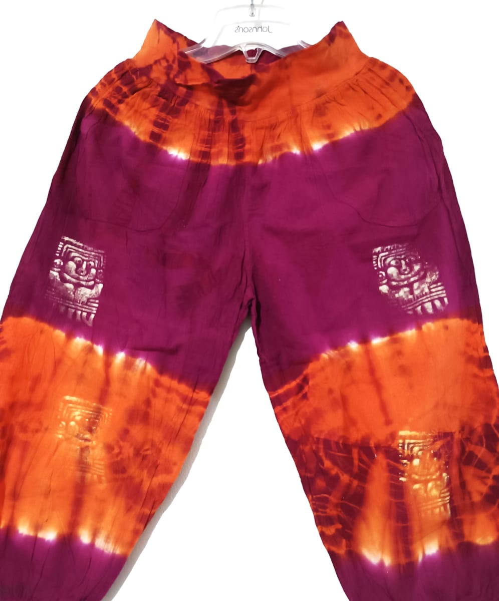 PANTALÓN BOMBACHO DE ALGODÓN  MANCHADO2