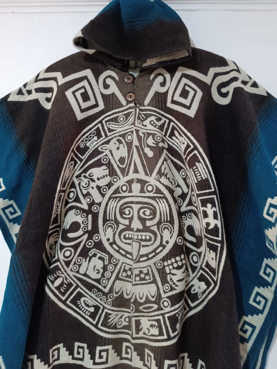 PONCHO CALENDARIO MAYA AZUL2