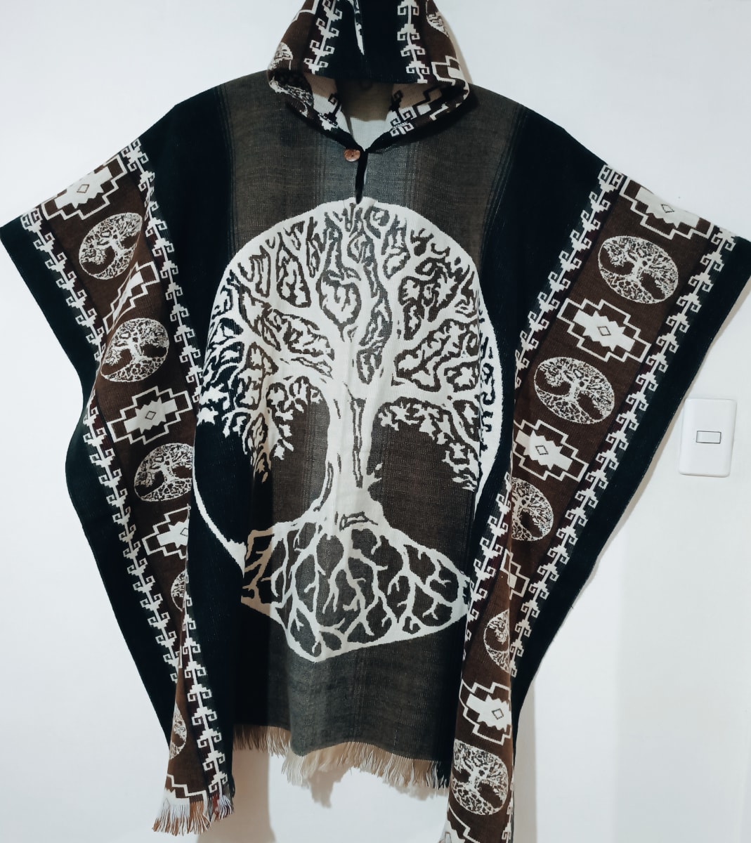 PONCHO ALPACA  ARBOL DE LA VIDA1