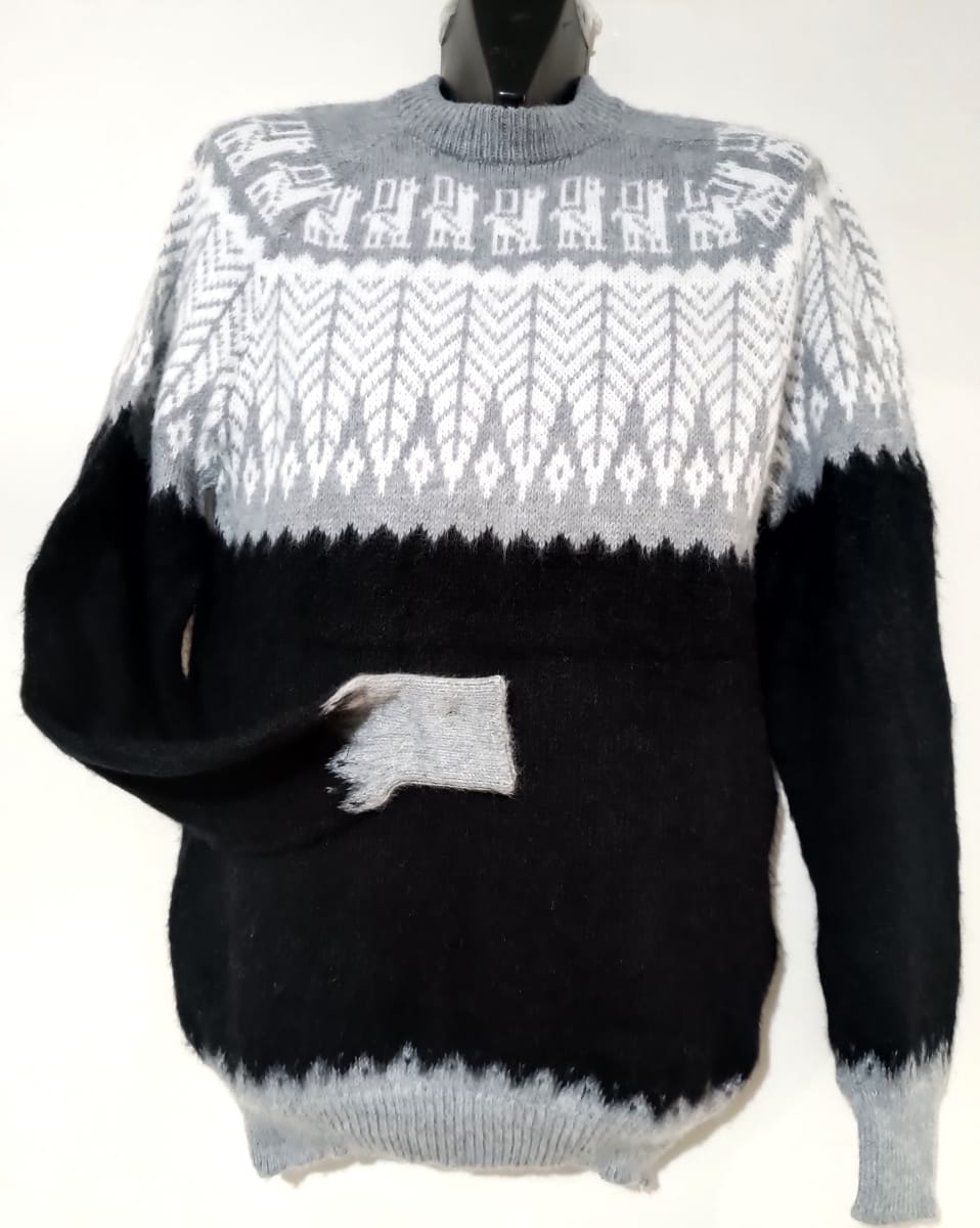 CHOMPA CERRADO ALPACA  NEGRO LLAMAS1