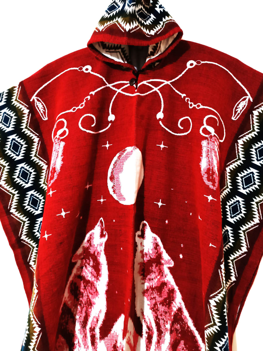 PONCHO ALPACA LOBOS NOCHE DE LUNA2