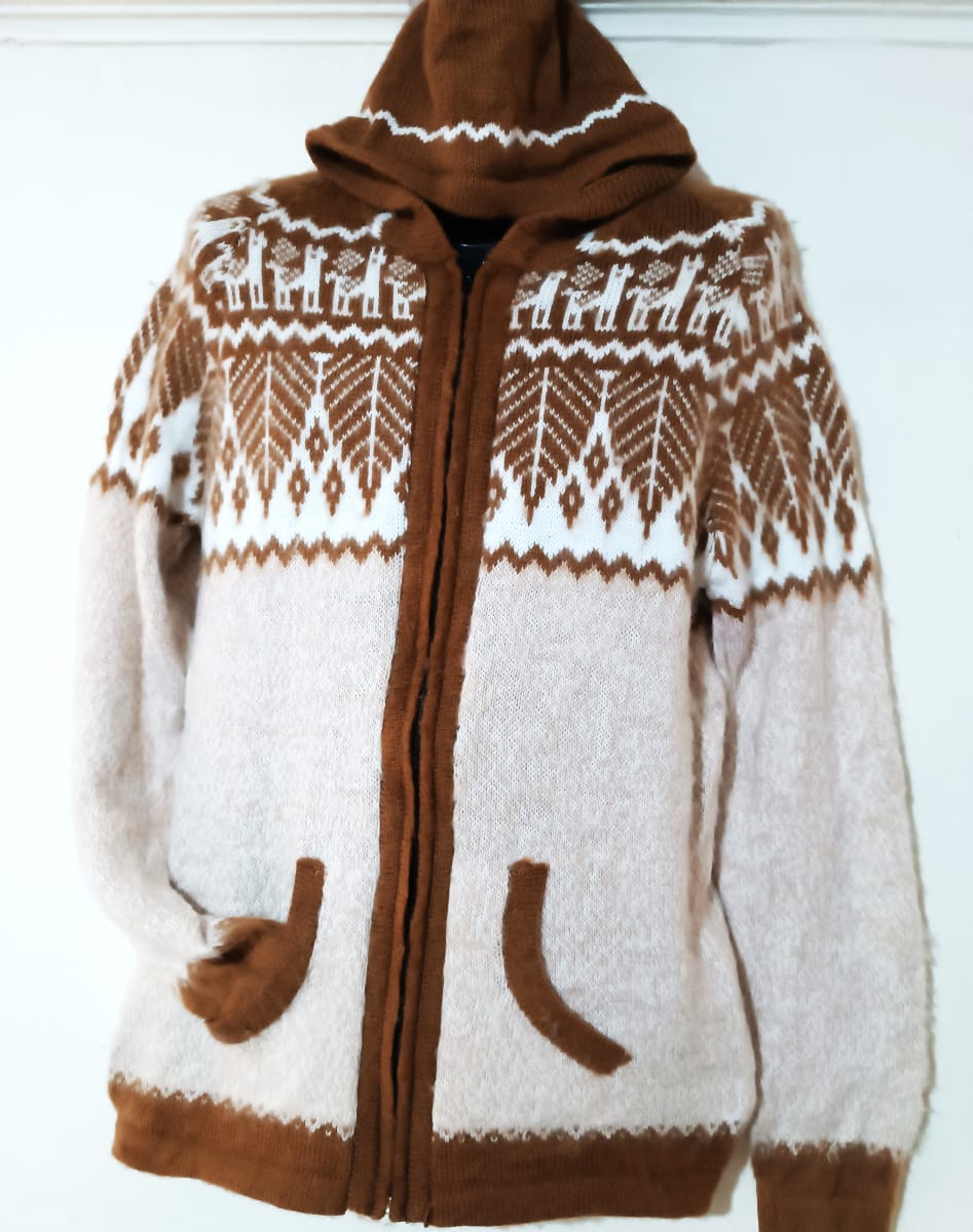 CHOMPA ALPACA  BEIGE  CAFE1