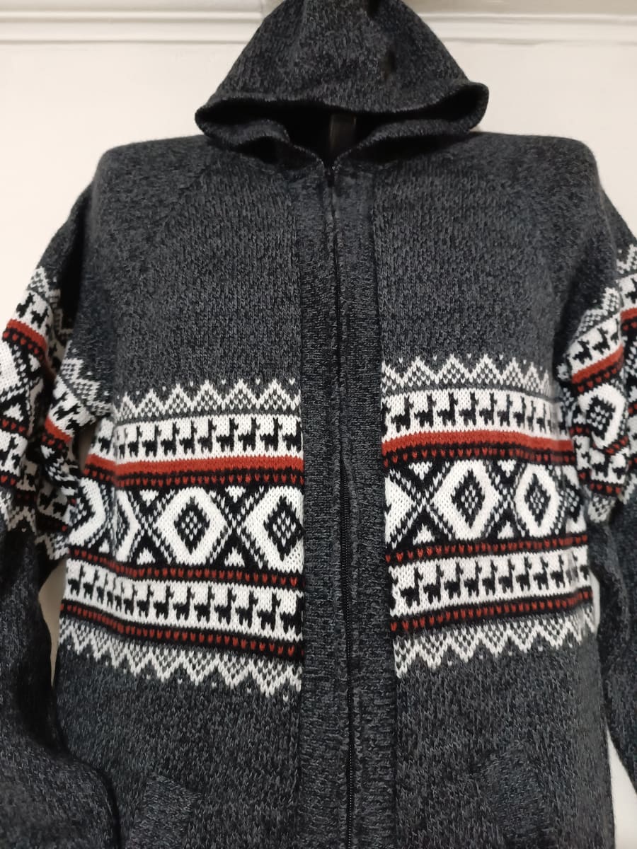 CHOMPA ALPACA  GRIS ROMBO2