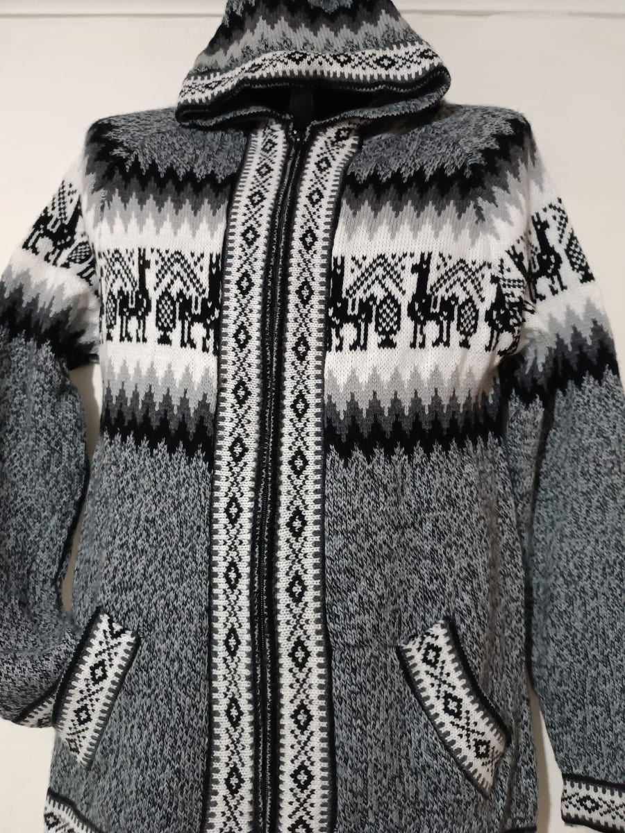 CHOMPA DE LANA ALPACA GRIS JASPE2