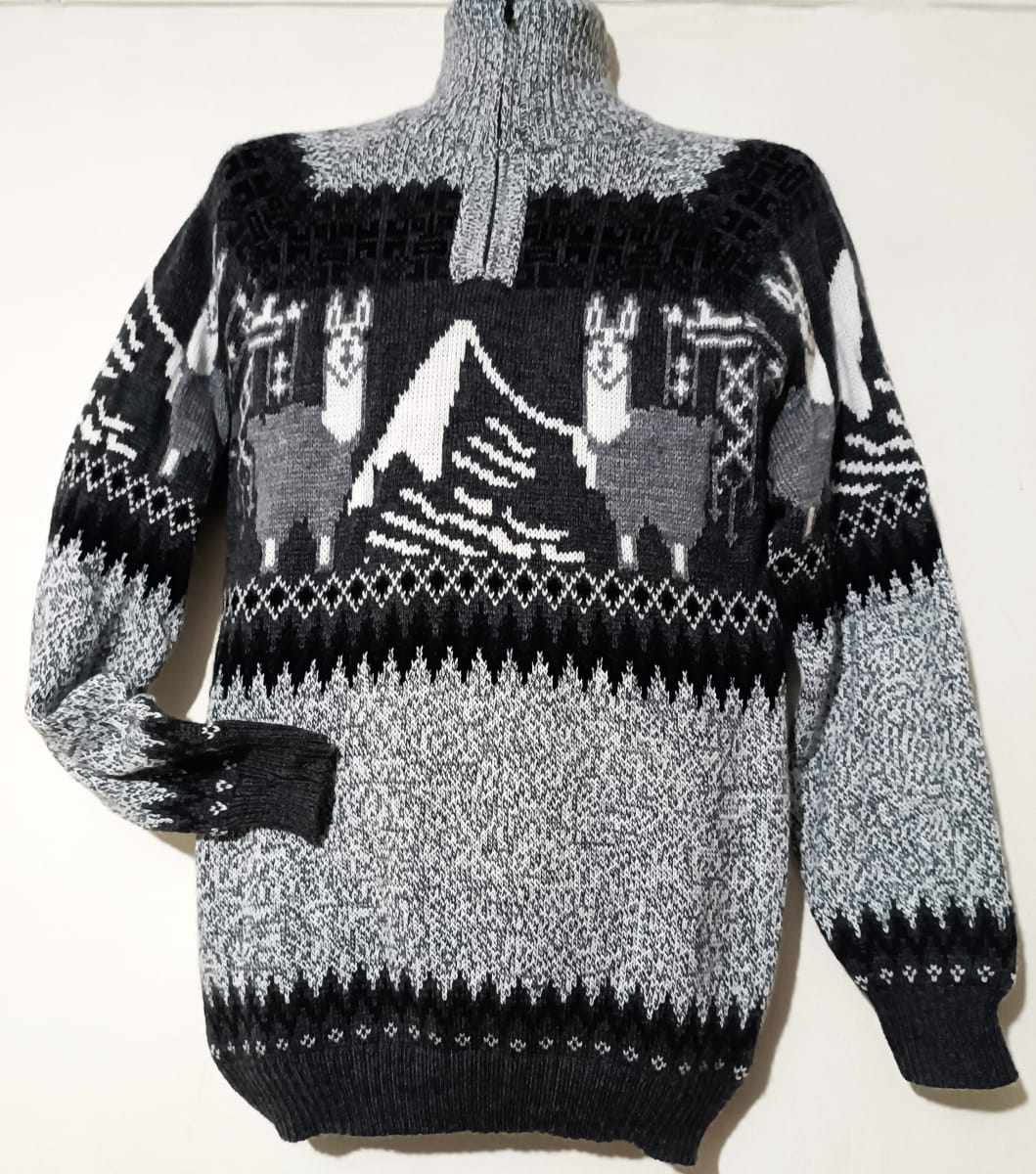 CHOMPA ALPACA BITLE  GRIS1