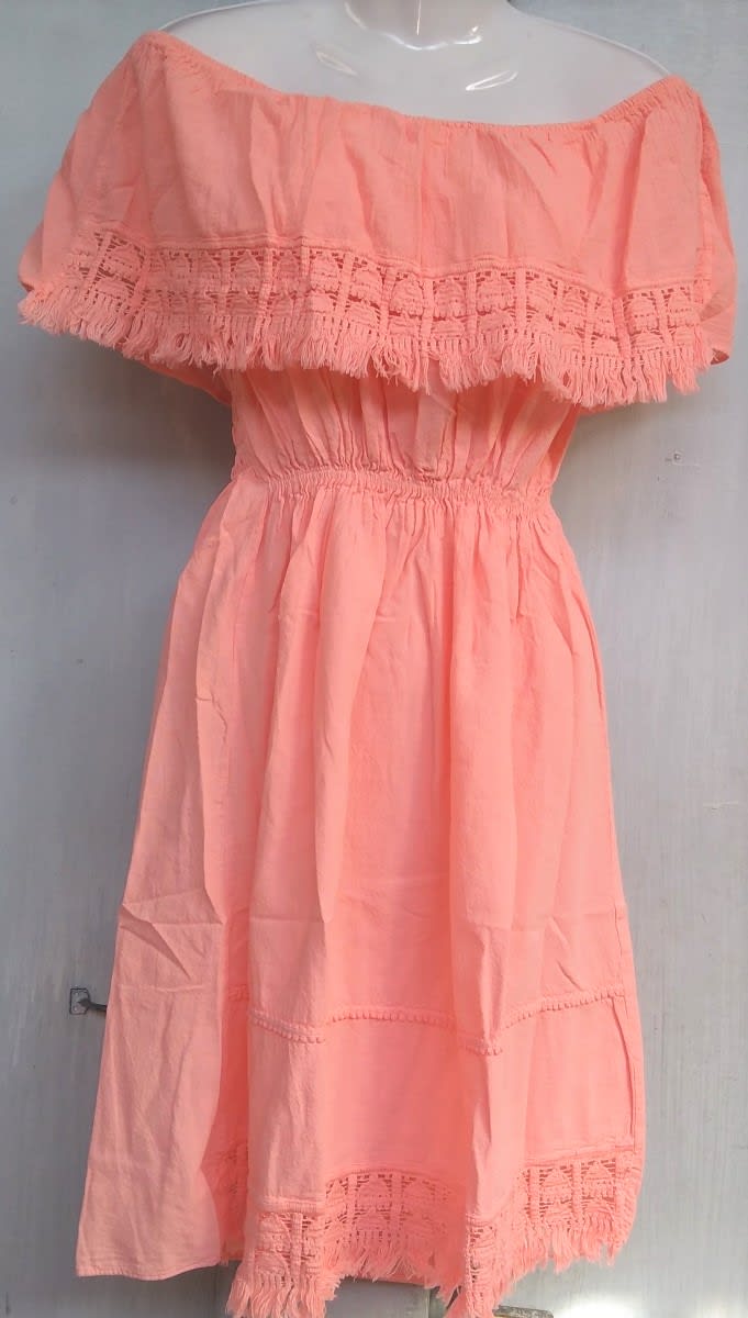 Vestido corto palo rosa1