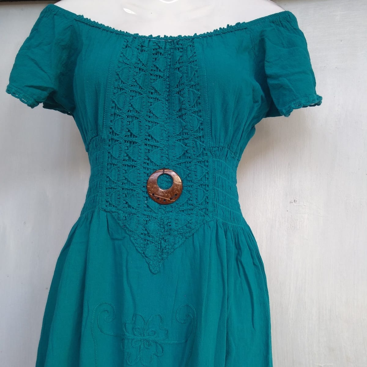 Vestido largo verde esmeralda2