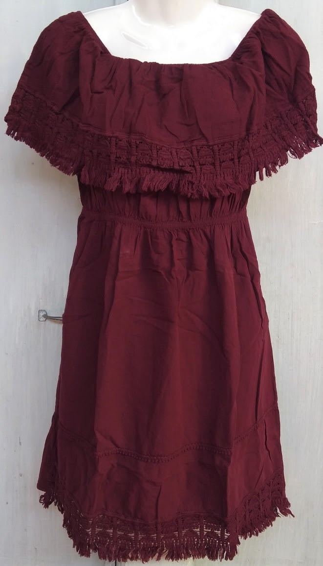 Vestido corto tinto1