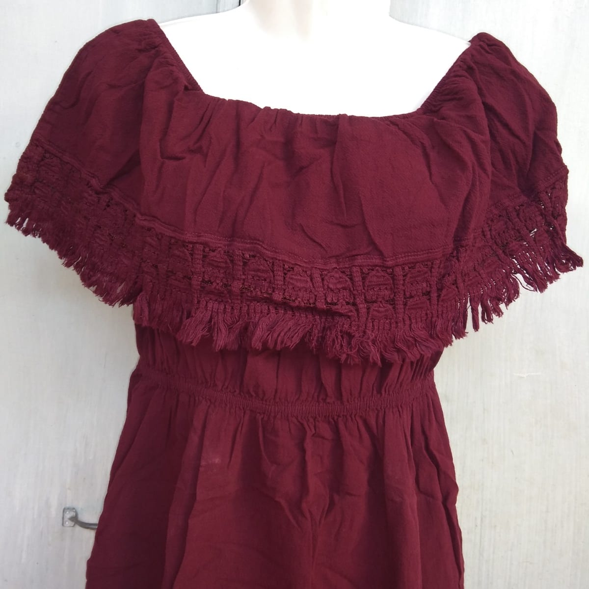 Vestido corto tinto2