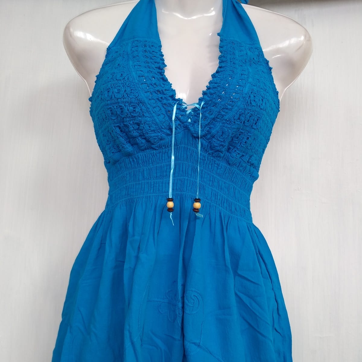 Vestido corto calipso con amarre2