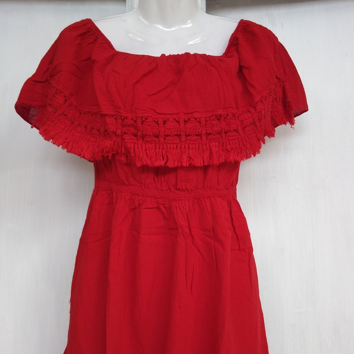 Vestido corto rojo2