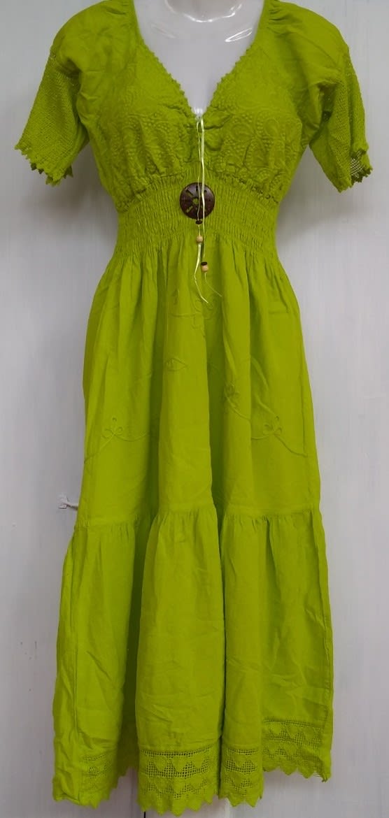 Vestido largo verde manzana II1