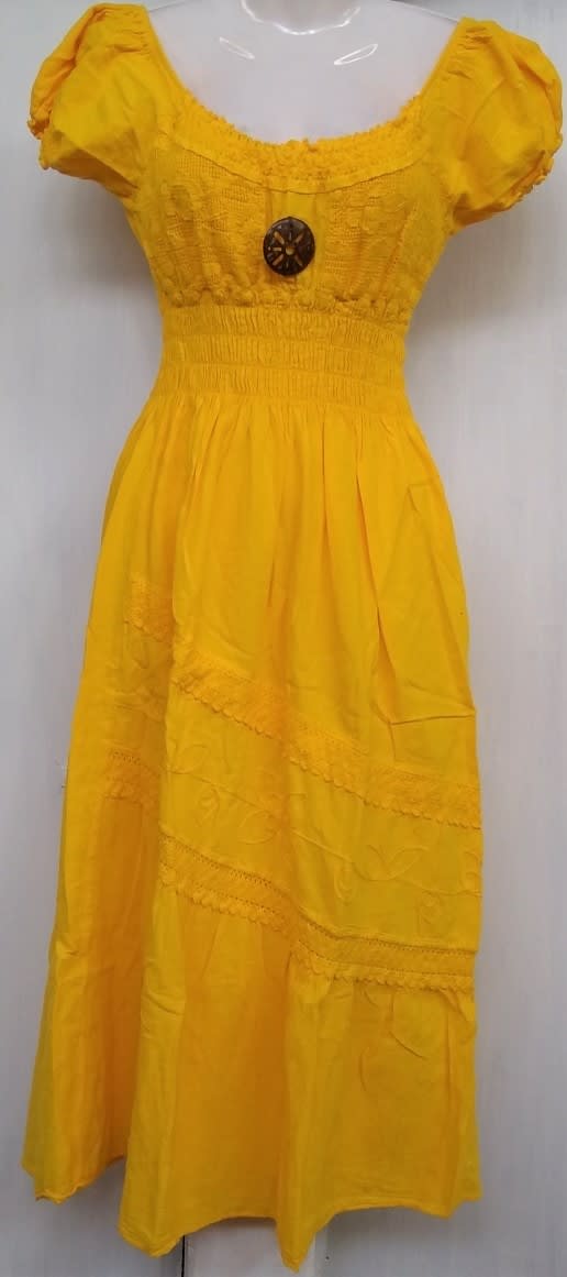 Vestido largo amarillo oro1