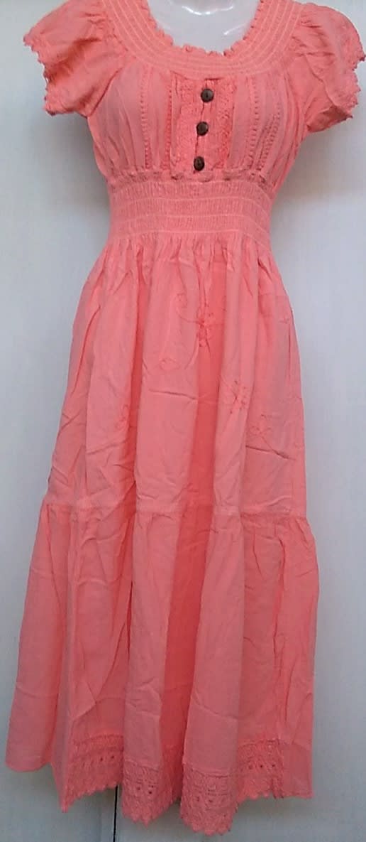 Vestido largo palo rosa1