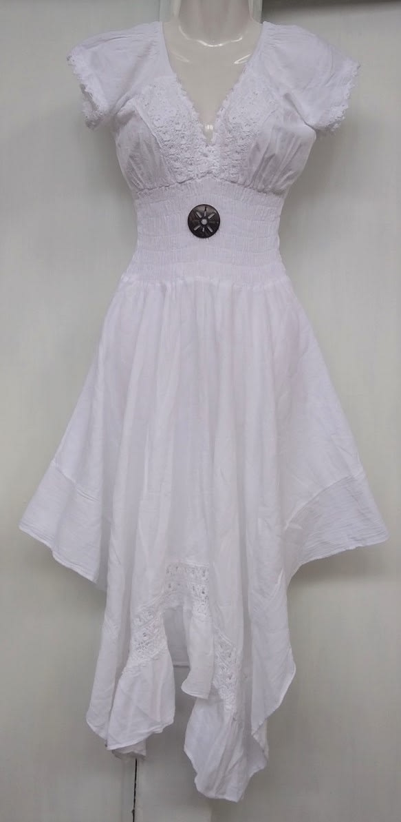 Vestido blanco óptico en punta1