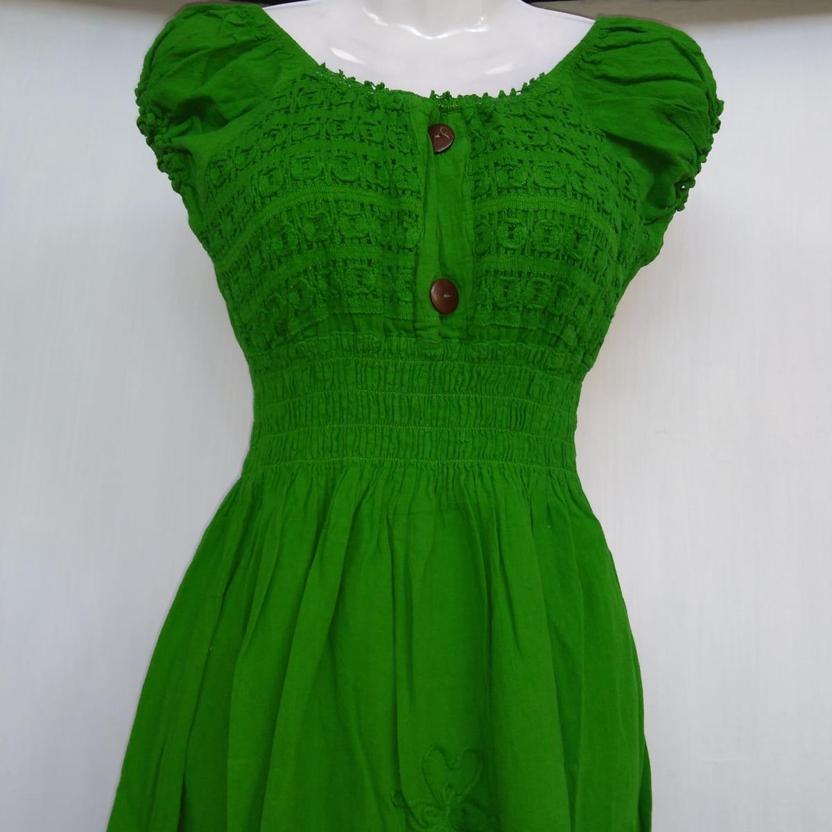 Vestido largo verde2