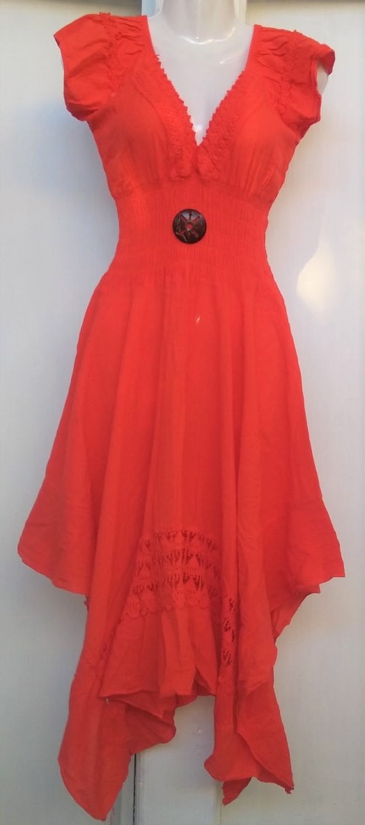 Vestido naranja en punta1