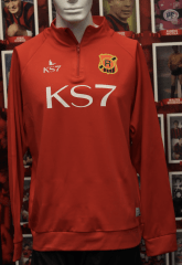 POLERON ENTRENAMIENTO 2024 MEDIO CIERRE ROJO