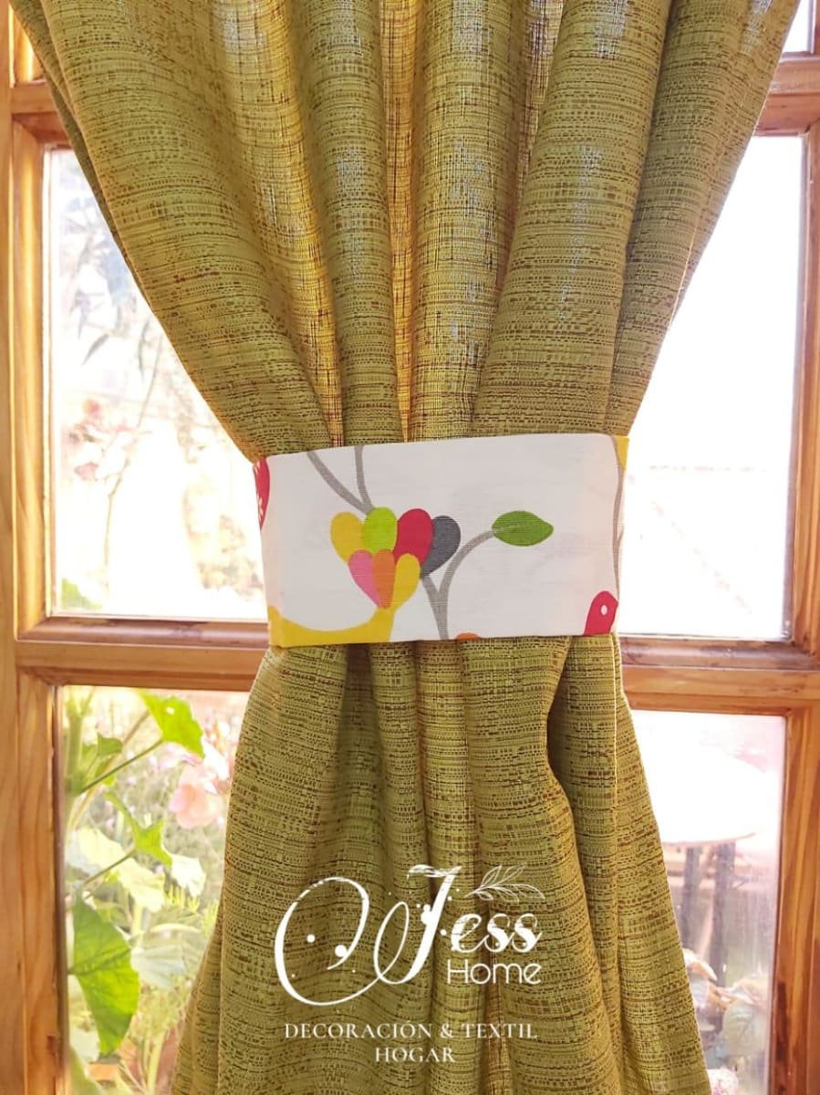 Cortina Cocina Verde 130X130 | jesshome.cl