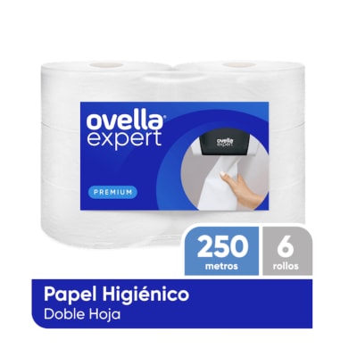 Pack Papel Higiénico Ovella 6 rollos 250m Doble hoja