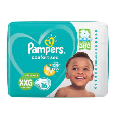 Pañales PAMPERS Confort Sec XXG 16