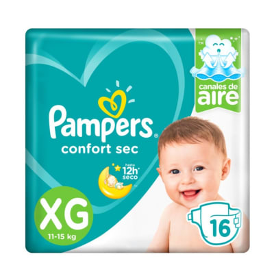 Pañales Pampers Confort Sec XG 16u
